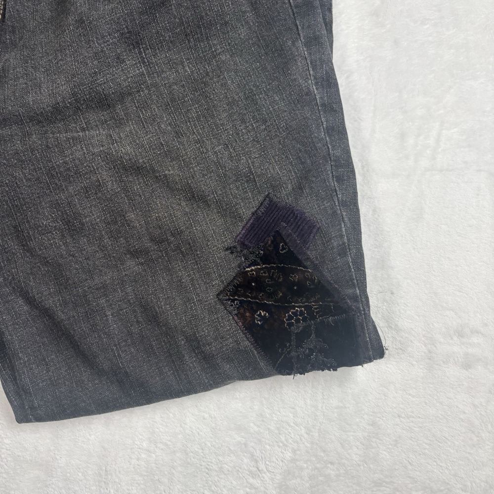 Lauren Jeans Co Patch Work Black Denim Pants Women's Size 16W Waist 36" x 29" - Picture 2 of 11